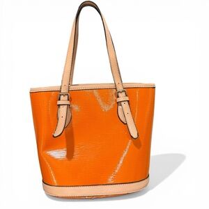 Vibrant Orange Tangerine Bucket Tote Bag